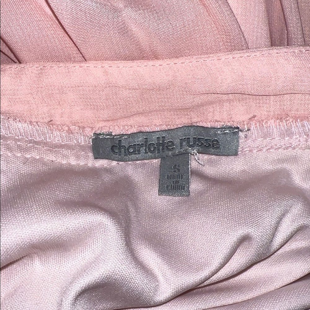 Charlotte Russe Soft Peach Pleated Skirt - Picture 6 of 6